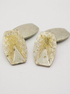 Art Deco double sided Cuff Links by George L Paine Co vintage Shirt Accessory